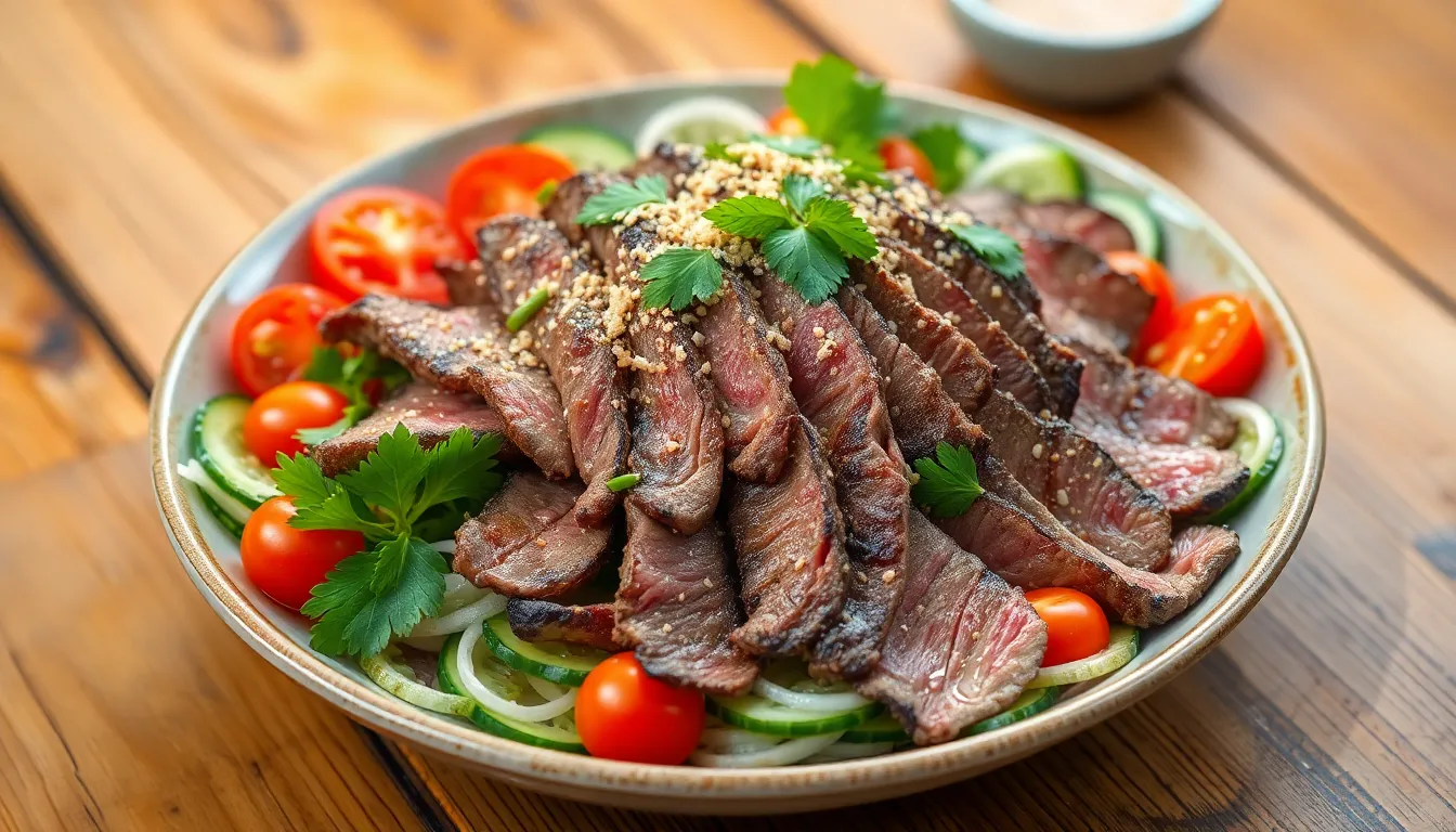 Authentic Thai Beef Salad Recipe (Yam Neua) - Easy 20-Minute Restaurant-Style Dish 4 Authentic Thai Beef Salad Recipe (Yam Neua) - Easy 20-Minute Restaurant-Style Dish 3