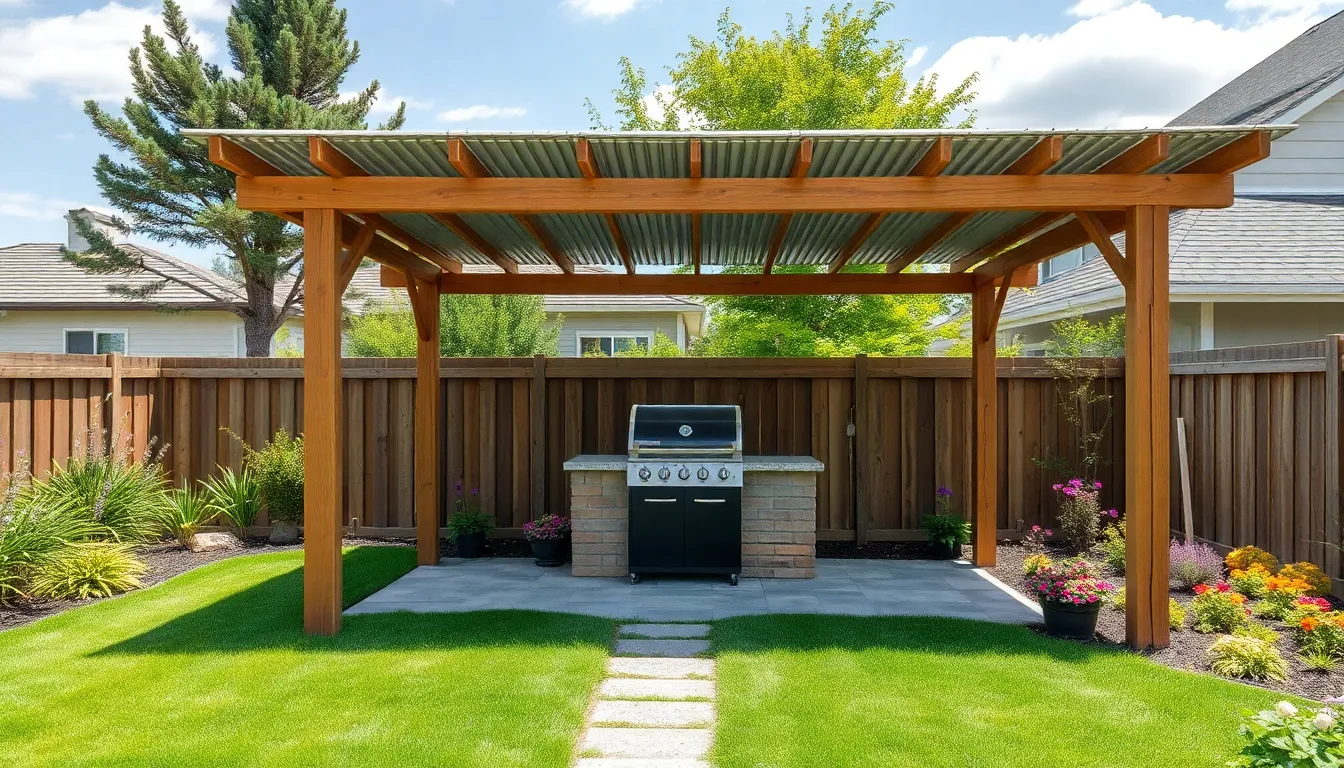 15 DIY BBQ Shelter Ideas That'll Transform Your Backyard Grilling Game 4 15 DIY BBQ Shelter Ideas That'll Transform Your Backyard Grilling Game 3