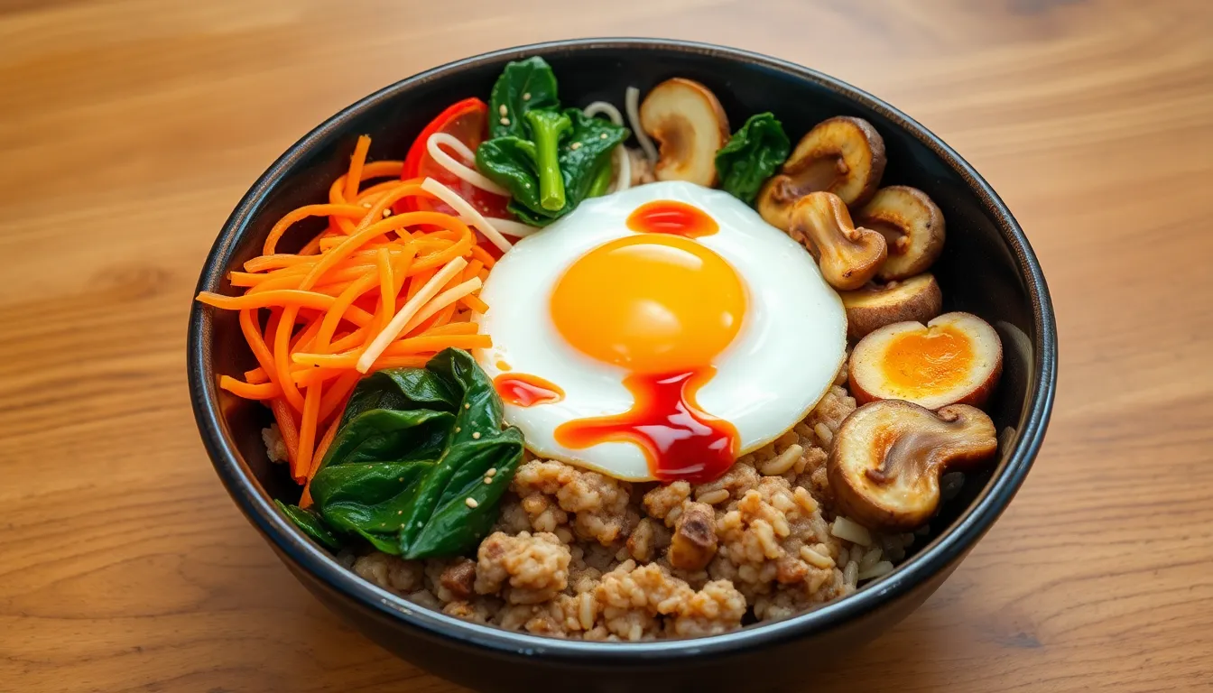 Easy Ground Beef Bibimbap Recipe - Korean Comfort Food in 30 Minutes 4 Easy Ground Beef Bibimbap Recipe - Korean Comfort Food in 30 Minutes 3