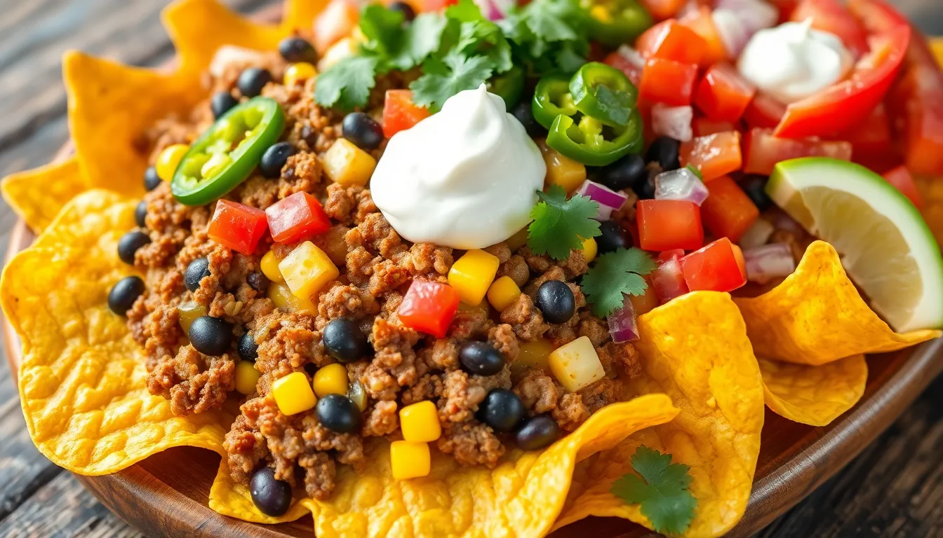 Easy Ground Beef Nachos Recipe - Loaded with Flavor in 30 Minutes 4 Easy Ground Beef Nachos Recipe - Loaded with Flavor in 30 Minutes 3