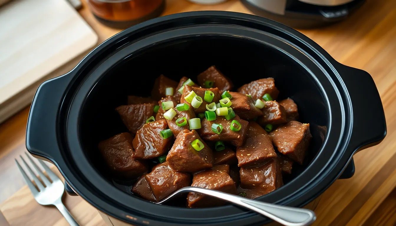 Korean Beef Slow Cooker Recipe: Easy Tender Beef in 8 Hours 4 Korean Beef Slow Cooker Recipe: Easy Tender Beef in 8 Hours 3