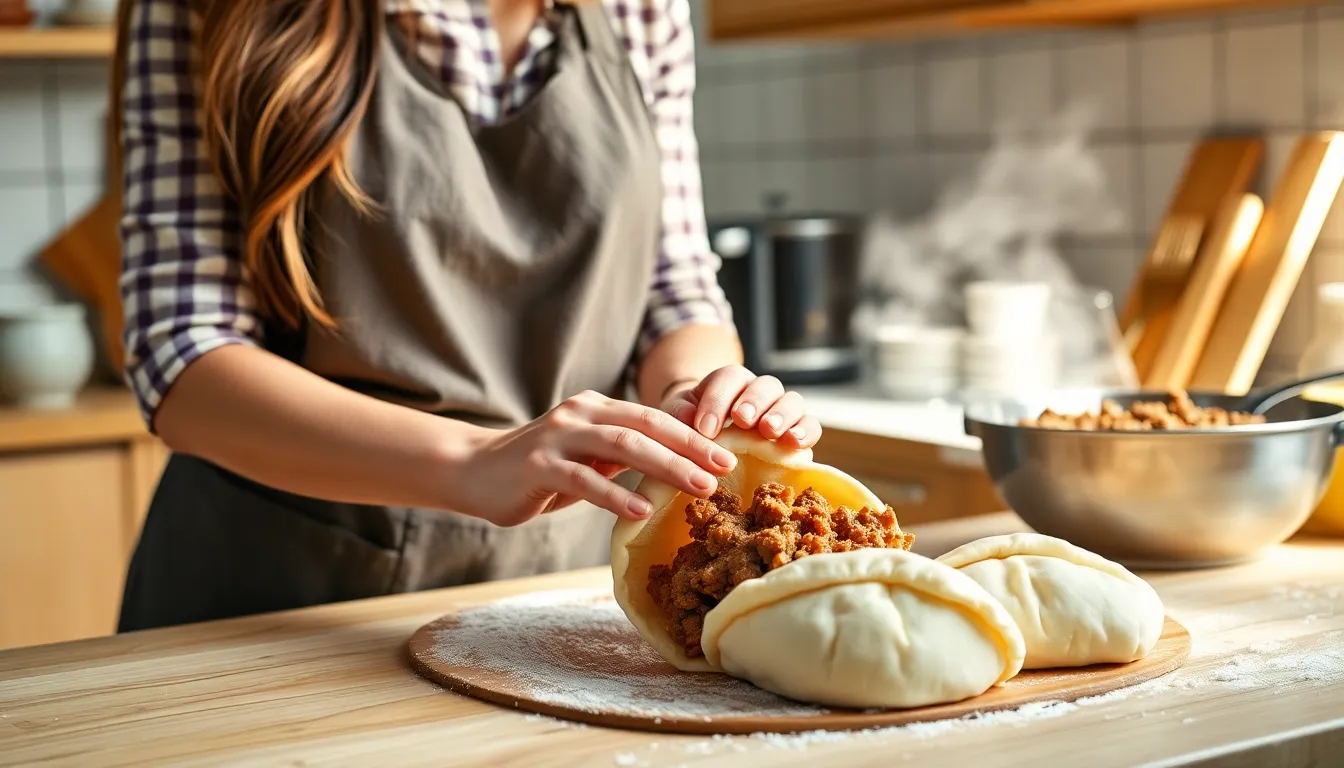 Easy Ground Beef Meat Buns Recipe - Fluffy Steamed Buns with Savory Filling 4 Easy Ground Beef Meat Buns Recipe - Fluffy Steamed Buns with Savory Filling 3