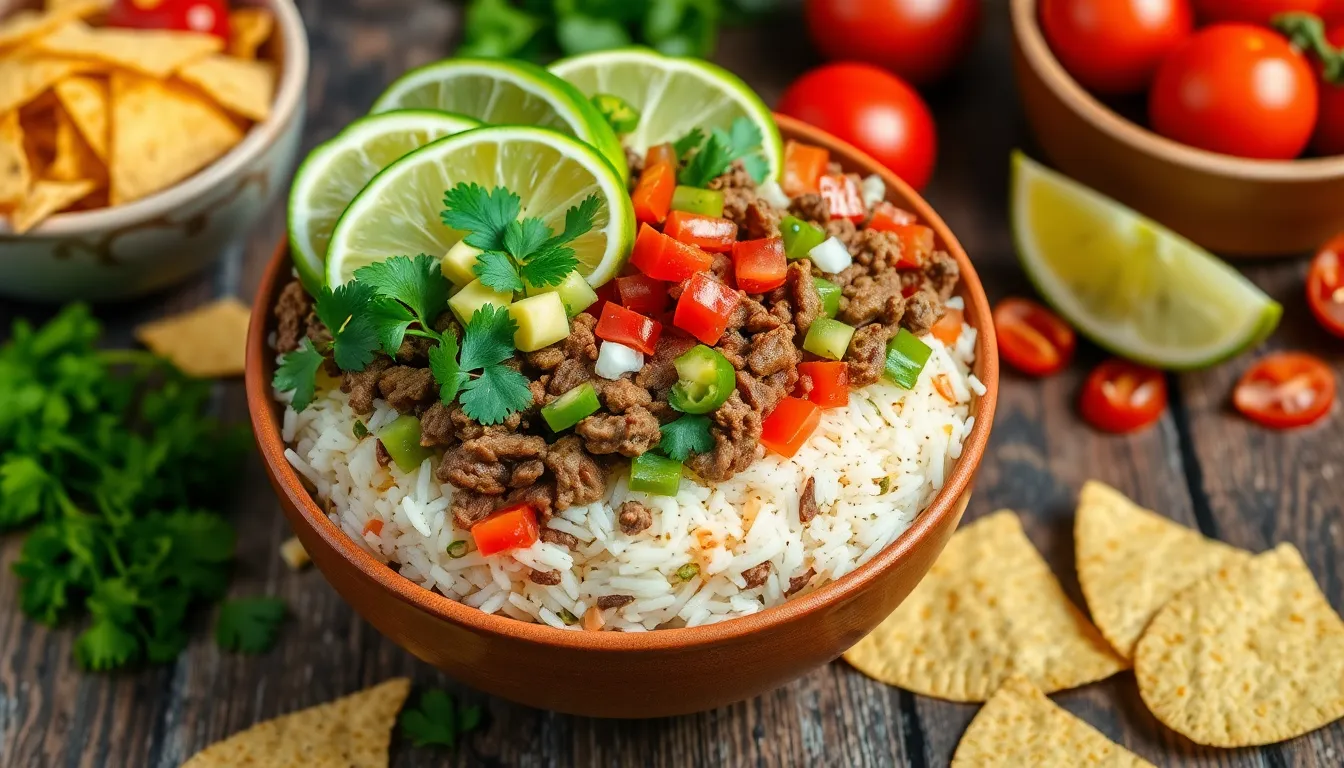 Easy Mexican Rice Bowl Recipe with Ground Beef (Ready in 30 Minutes!) 4 Easy Mexican Rice Bowl Recipe with Ground Beef (Ready in 30 Minutes!) 3