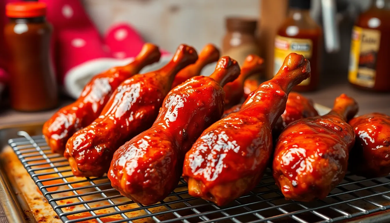 Easy Oven BBQ Drumsticks Recipe - Juicy & Crispy in 45 Minutes 6 Easy Oven BBQ Drumsticks Recipe - Juicy & Crispy in 45 Minutes 5