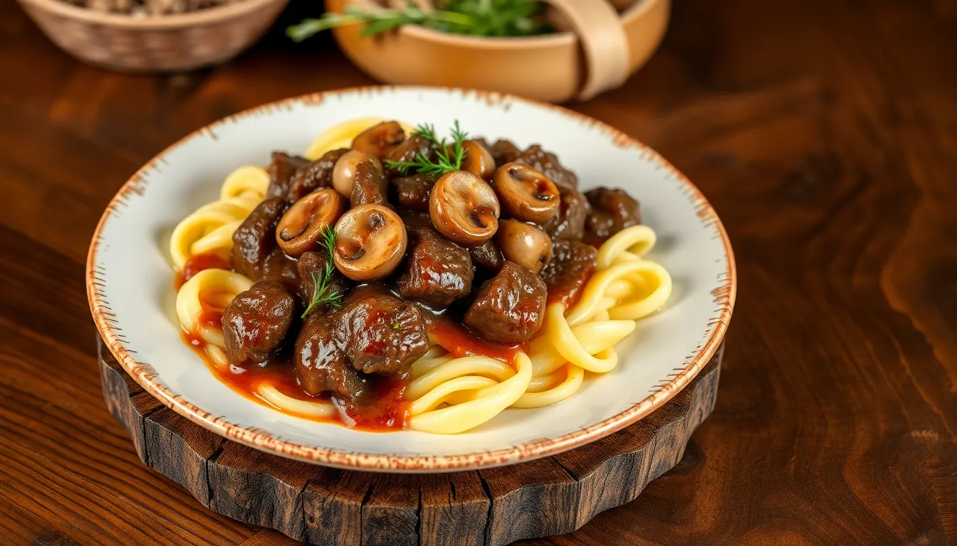 Easy Beef Tips and Noodles Recipe: Tender, Comforting Family Dinner in 30 Minutes 6 Easy Beef Tips and Noodles Recipe: Tender, Comforting Family Dinner in 30 Minutes 5