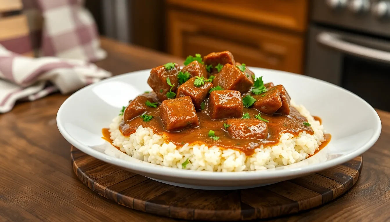 Easy Beef Tips and Rice Recipe: Tender, Flavorful One-Pot Comfort Food 6 Easy Beef Tips and Rice Recipe: Tender, Flavorful One-Pot Comfort Food 5