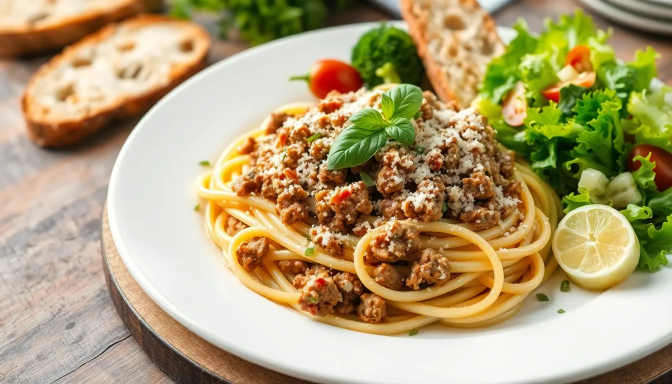 Easy Ground Beef and Pesto Recipe - Ready in 20 Minutes 6 Easy Ground Beef and Pesto Recipe - Ready in 20 Minutes 5