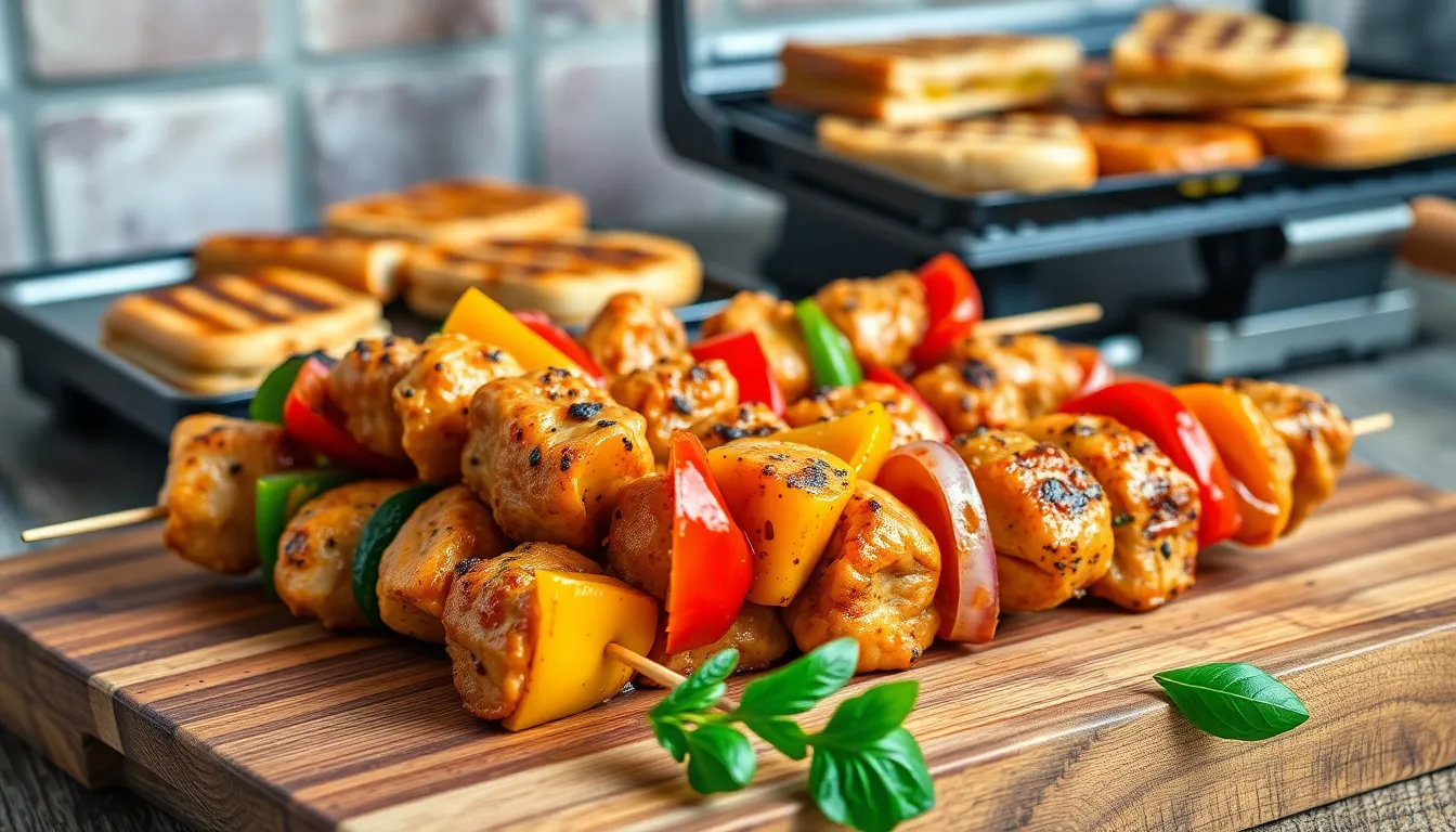 Panini Kabob Grill Chicken Recipe: Mediterranean Fusion in 30 Minutes 6 Panini Kabob Grill Chicken Recipe: Mediterranean Fusion in 30 Minutes 5