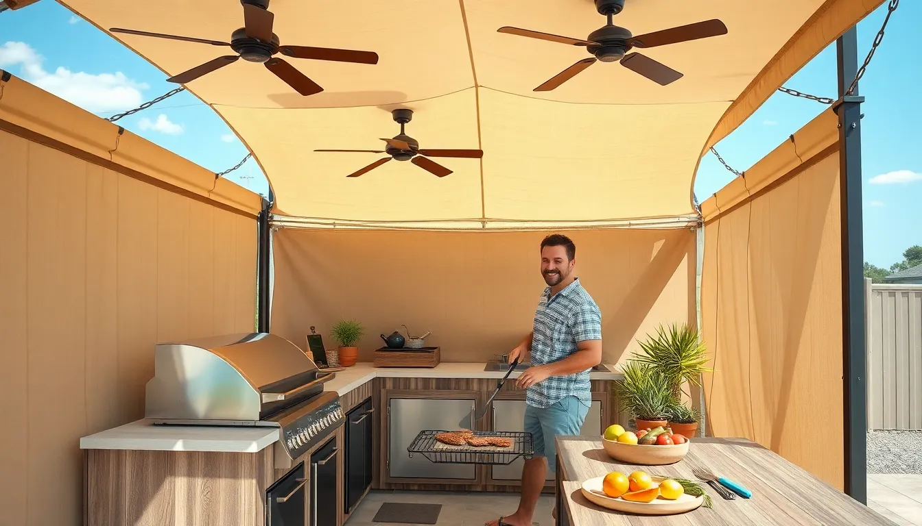 15 DIY BBQ Shelter Ideas That'll Transform Your Backyard Grilling Game 8 15 DIY BBQ Shelter Ideas That'll Transform Your Backyard Grilling Game 7