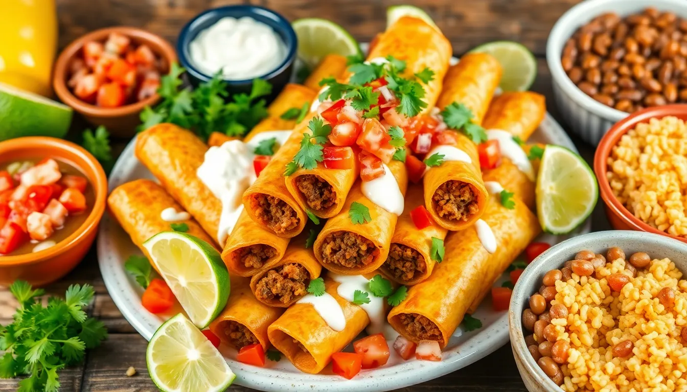 Easy Ground Beef Taquitos Recipe - Crispy Homemade Mexican Rolls in 30 Minutes 8 Easy Ground Beef Taquitos Recipe - Crispy Homemade Mexican Rolls in 30 Minutes 7