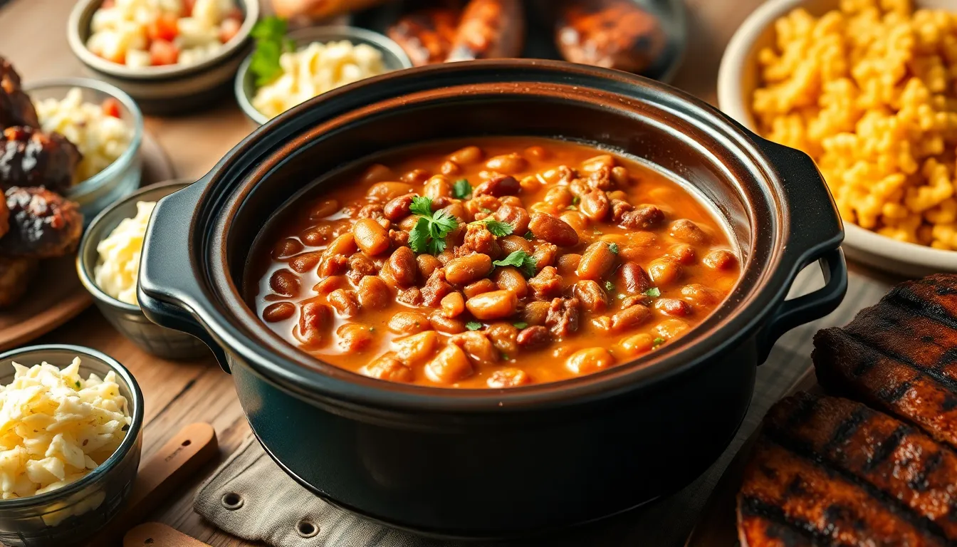 Easy Crockpot Baked Beans with Ground Beef Recipe (One-Pot Comfort Food) 10 Easy Crockpot Baked Beans with Ground Beef Recipe (One-Pot Comfort Food) 9