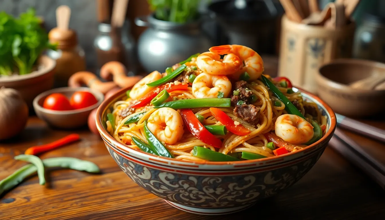 Easy Beef and Shrimp Lo Mein Recipe - 30 Minute Chinese Takeout at Home 10 Easy Beef and Shrimp Lo Mein Recipe - 30 Minute Chinese Takeout at Home 9