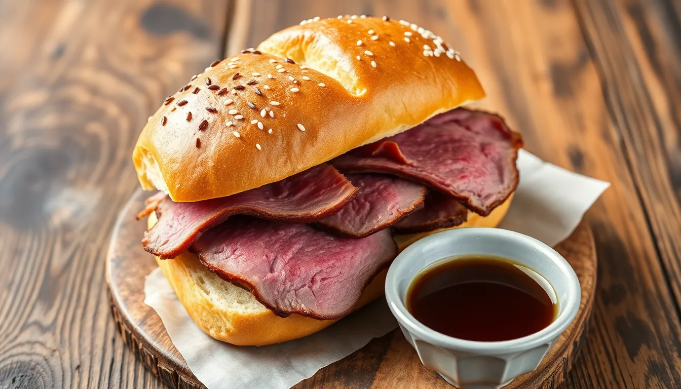 Classic Buffalo Beef on Weck Recipe - Authentic Kummelweck Roll Sandwich 10 Classic Buffalo Beef on Weck Recipe - Authentic Kummelweck Roll Sandwich 9