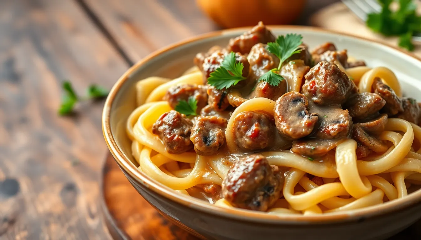 Easy Beef Tips and Noodles Recipe: Tender, Comforting Family Dinner in 30 Minutes 10 Easy Beef Tips and Noodles Recipe: Tender, Comforting Family Dinner in 30 Minutes 9