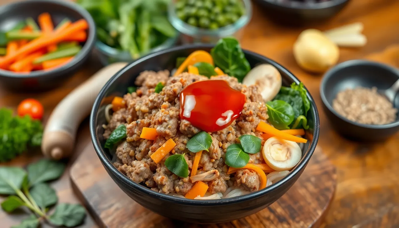 Easy Ground Beef Bibimbap Recipe - Korean Comfort Food in 30 Minutes 10 Easy Ground Beef Bibimbap Recipe - Korean Comfort Food in 30 Minutes 9