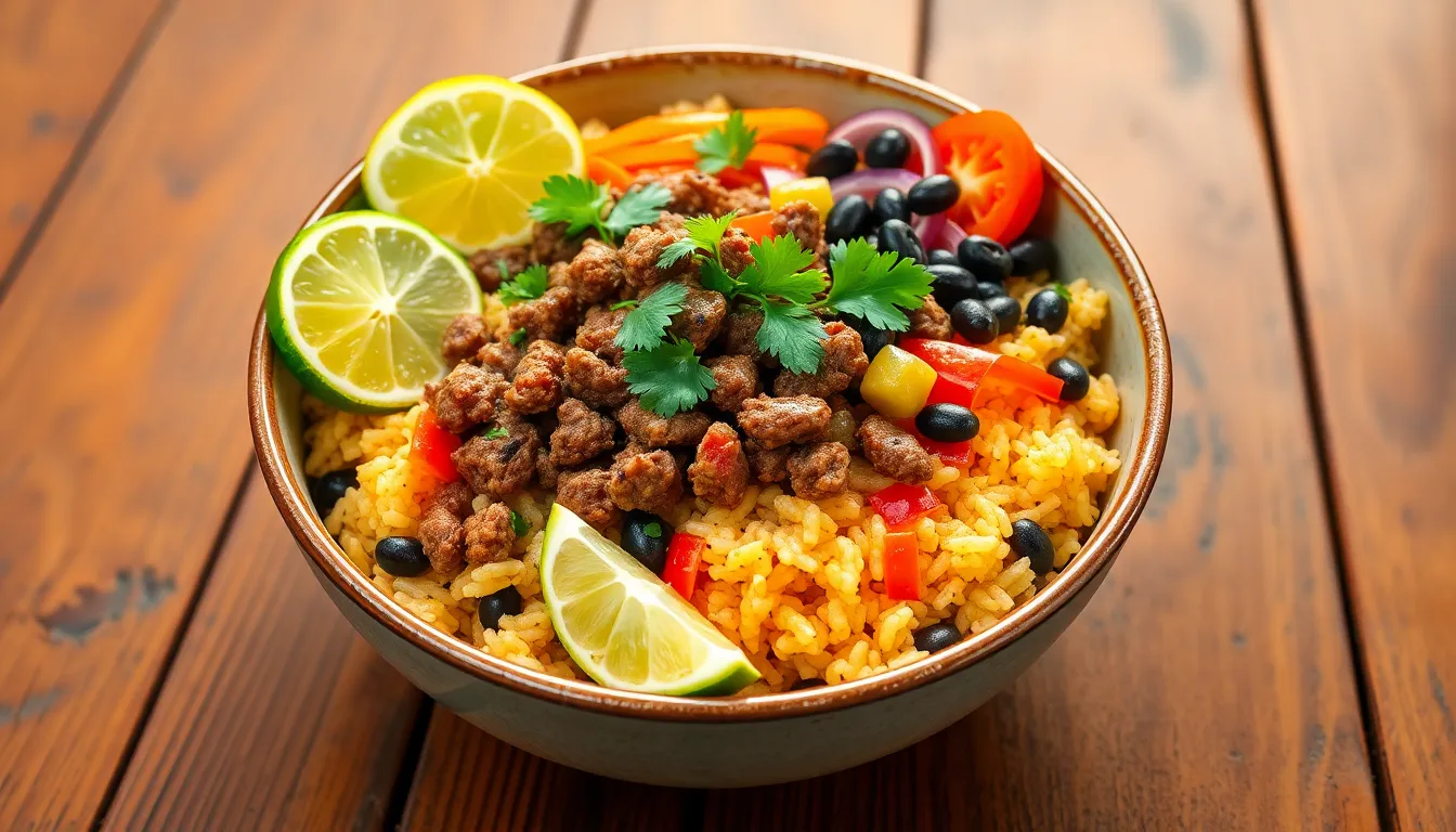Easy Mexican Rice Bowl Recipe with Ground Beef (Ready in 30 Minutes!) 10 Easy Mexican Rice Bowl Recipe with Ground Beef (Ready in 30 Minutes!) 9
