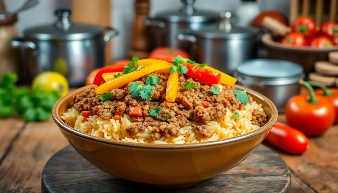Easy Spanish Rice with Ground Beef Recipe - 30 Minute Main Dish 10 Easy Spanish Rice with Ground Beef Recipe - 30 Minute Main Dish 9