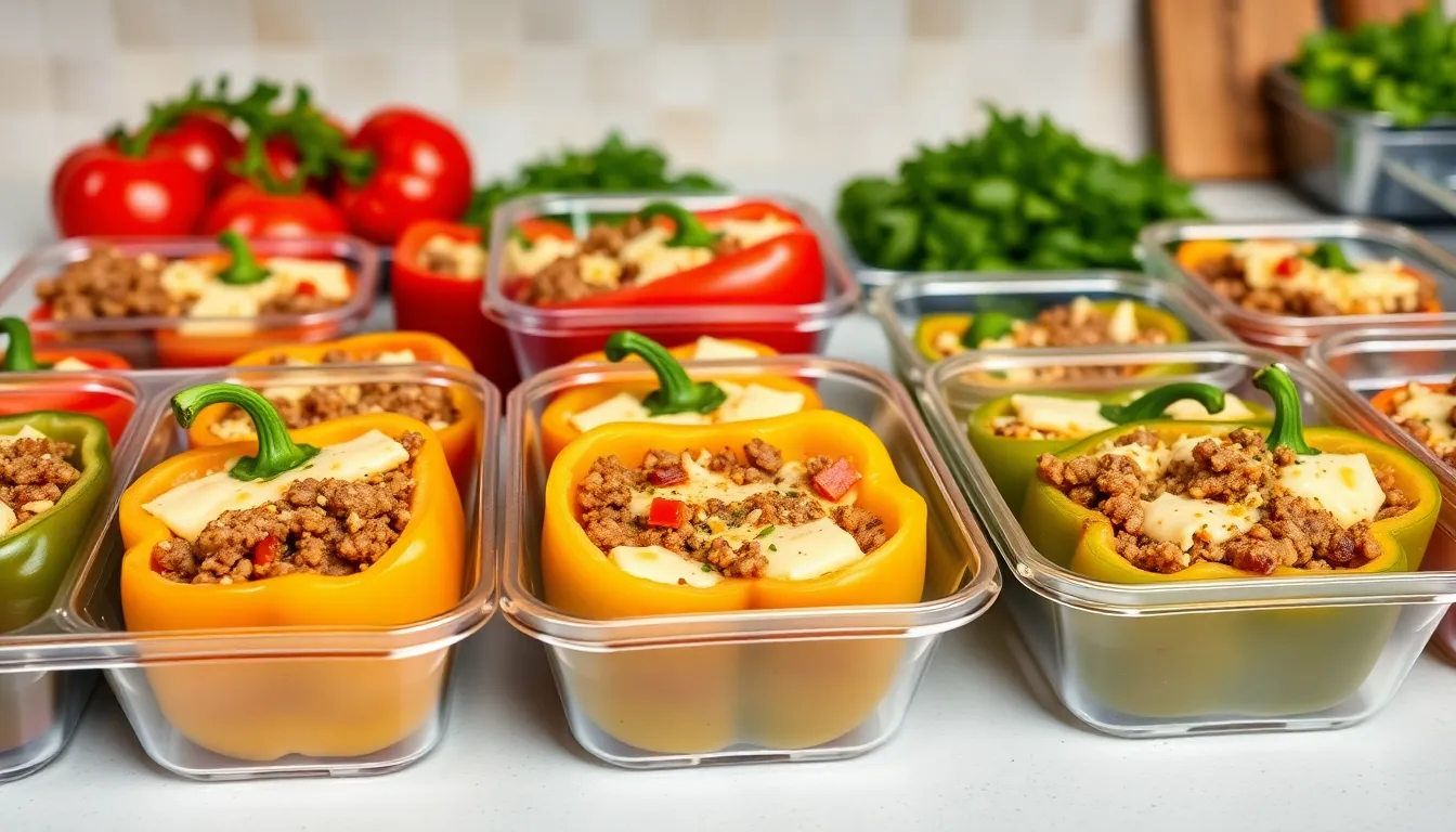 Easy Stuffed Bell Peppers with Ground Beef Recipe (Ready in 40 Minutes!) 10 Easy Stuffed Bell Peppers with Ground Beef Recipe (Ready in 40 Minutes!) 9