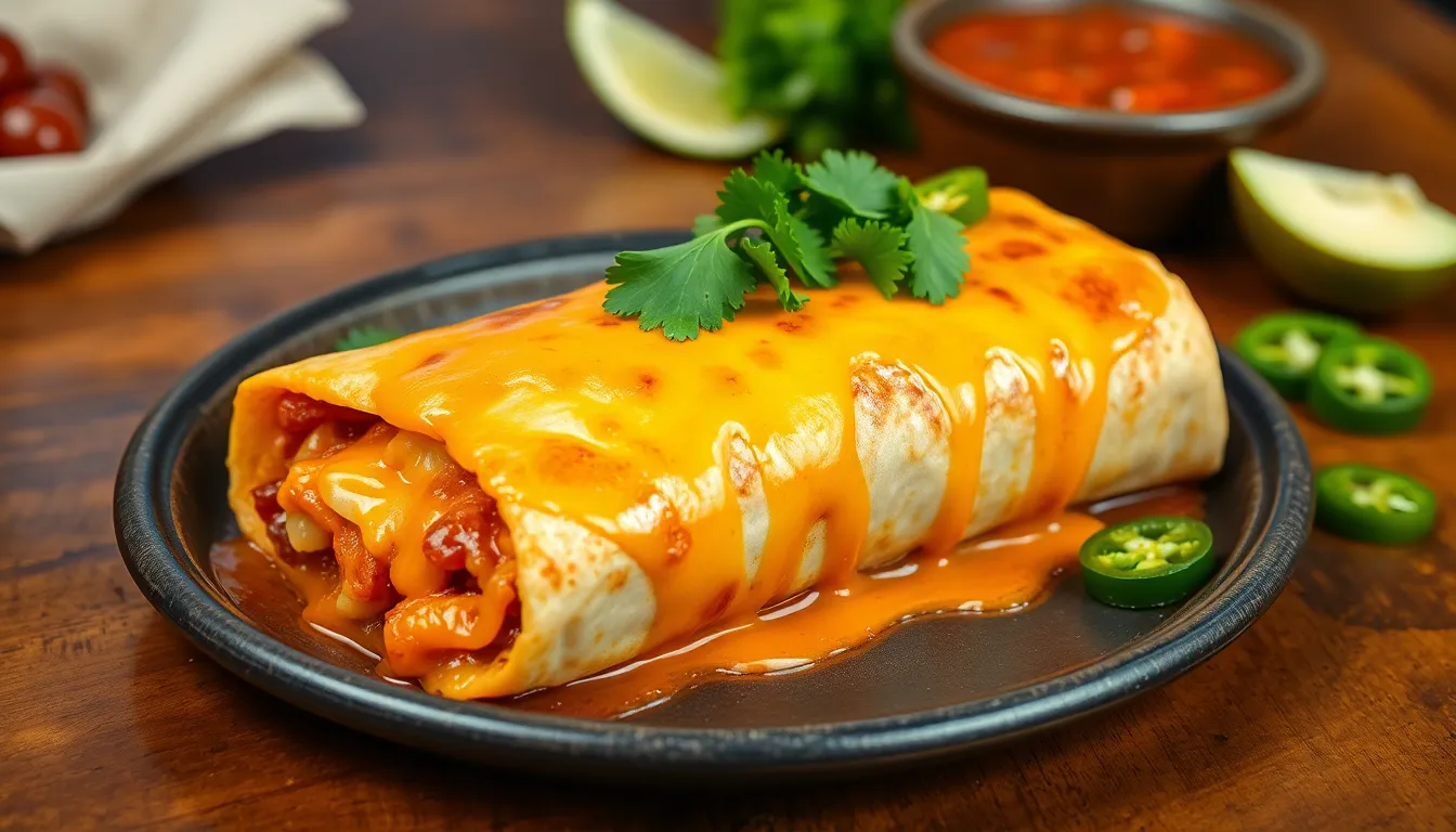 Easy Wet Burrito Recipe with Ground Beef - Smothered in Enchilada Sauce 12 Easy Wet Burrito Recipe with Ground Beef - Smothered in Enchilada Sauce 11