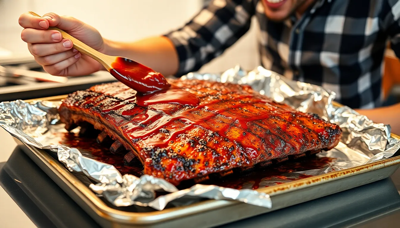 Easy BBQ Ribs in the Oven Recipe - Tender, Juicy Ribs Without a Grill 12 Easy BBQ Ribs in the Oven Recipe - Tender, Juicy Ribs Without a Grill 11