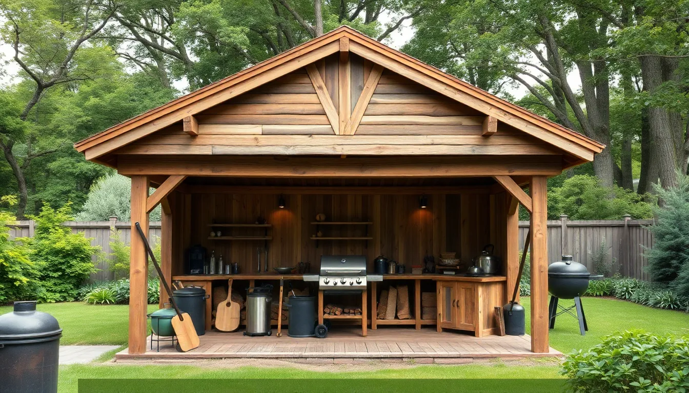 15 DIY BBQ Shelter Ideas That'll Transform Your Backyard Grilling Game 12 15 DIY BBQ Shelter Ideas That'll Transform Your Backyard Grilling Game 11