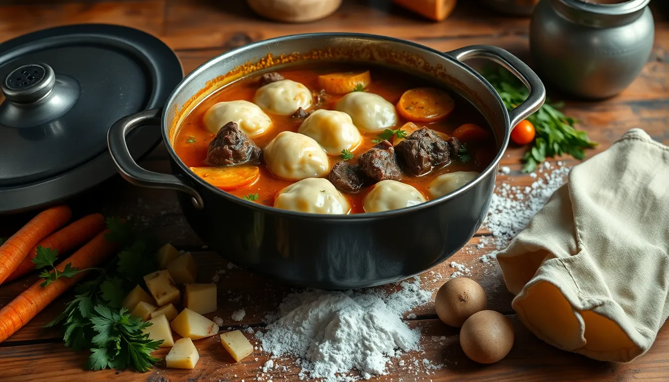Easy Beef and Dumplings Recipe: One-Pot Comfort Food in 90 Minutes 12 Easy Beef and Dumplings Recipe: One-Pot Comfort Food in 90 Minutes 11