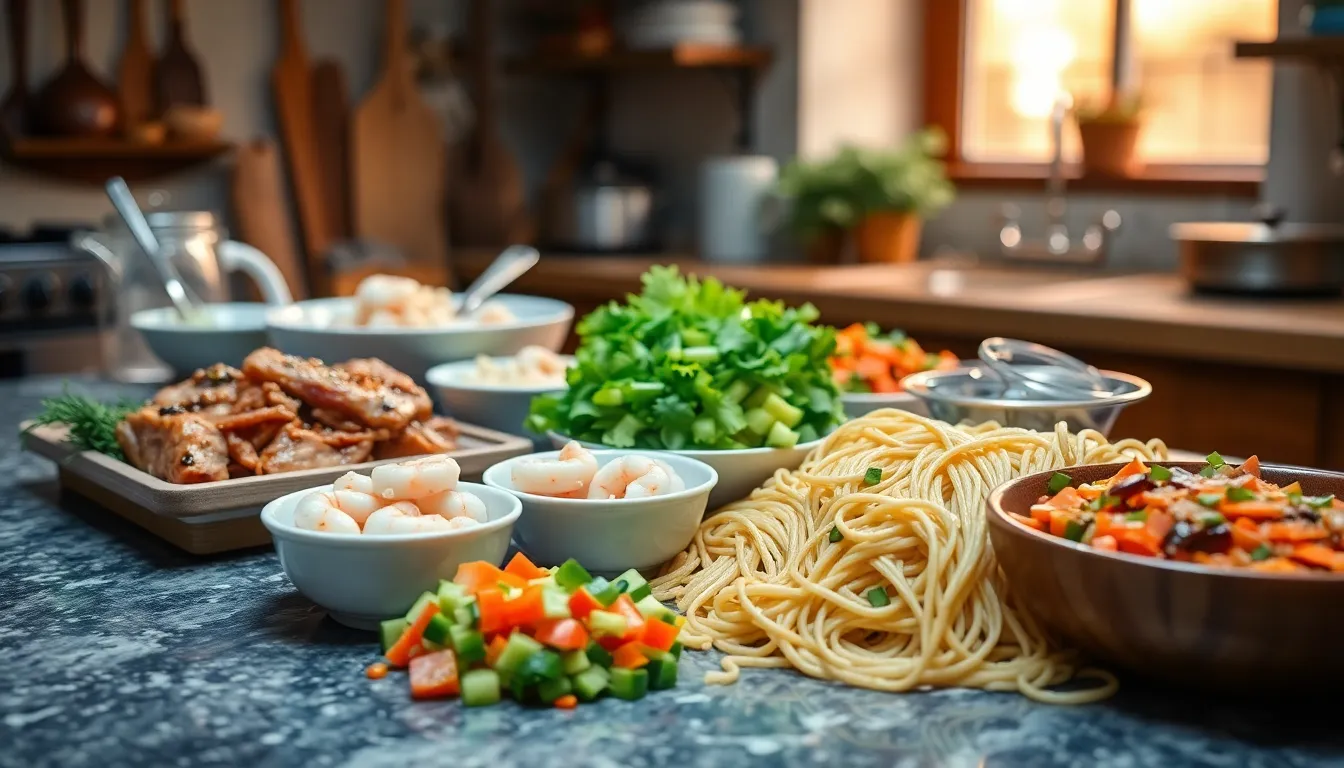 Easy Beef and Shrimp Lo Mein Recipe - 30 Minute Chinese Takeout at Home 12 Easy Beef and Shrimp Lo Mein Recipe - 30 Minute Chinese Takeout at Home 11