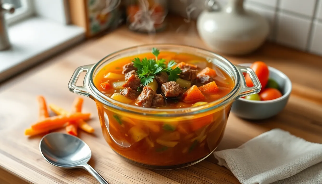 Easy Crockpot Beef Vegetable Soup Recipe - Perfect Set-and-Forget Dinner 11