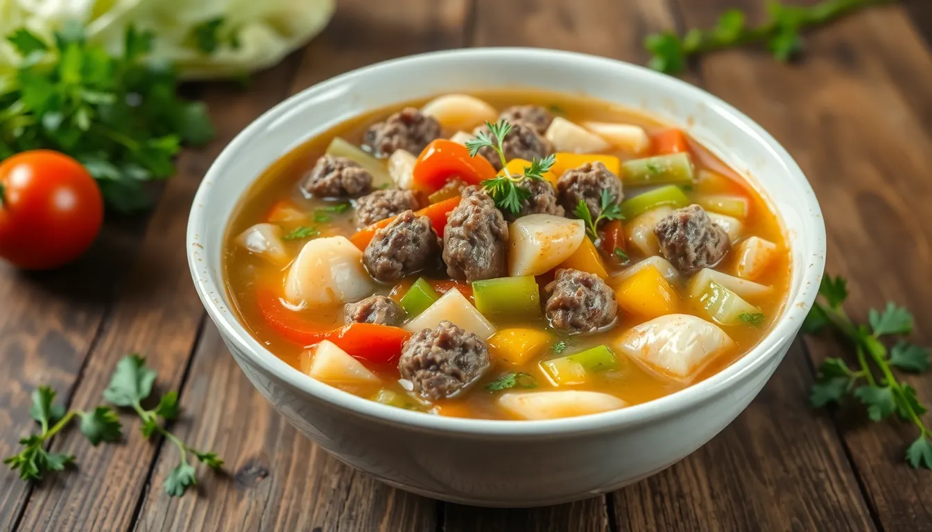 Easy Ground Beef Cabbage Soup Recipe - Ready in 30 Minutes 12 Easy Ground Beef Cabbage Soup Recipe - Ready in 30 Minutes 11