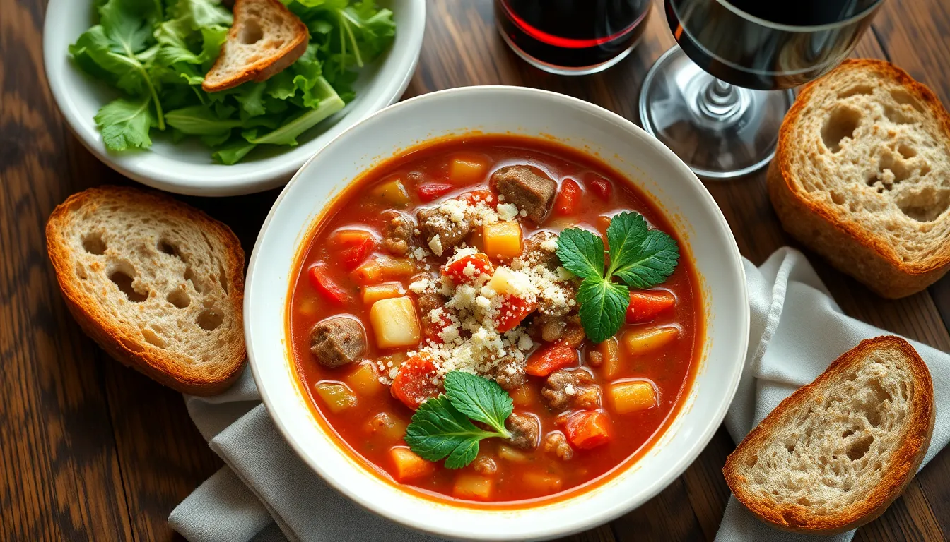Hearty Minestrone Soup Recipe with Ground Beef - Easy One-Pot Italian Comfort Food 11