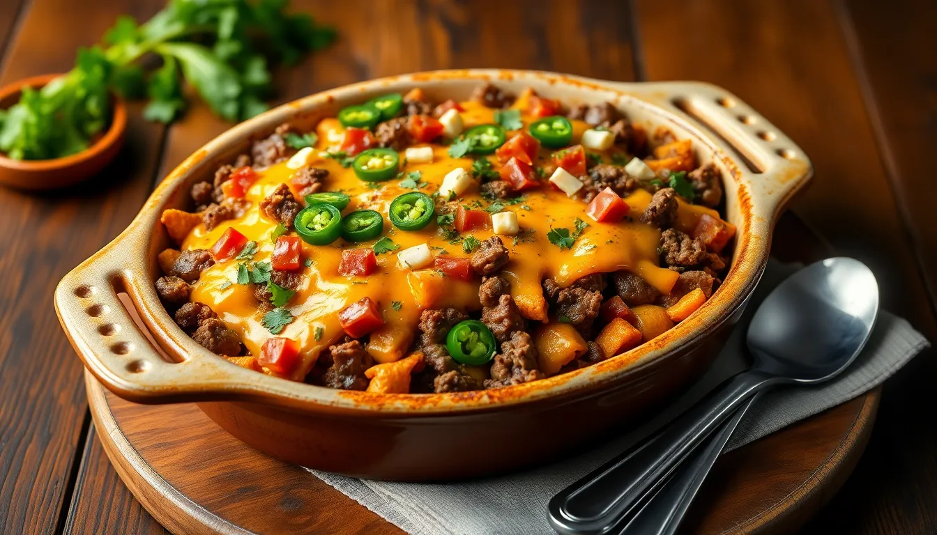 Easy Beef Nacho Casserole Recipe - Perfect for Game Day & Family Dinners 12 Easy Beef Nacho Casserole Recipe - Perfect for Game Day & Family Dinners 11