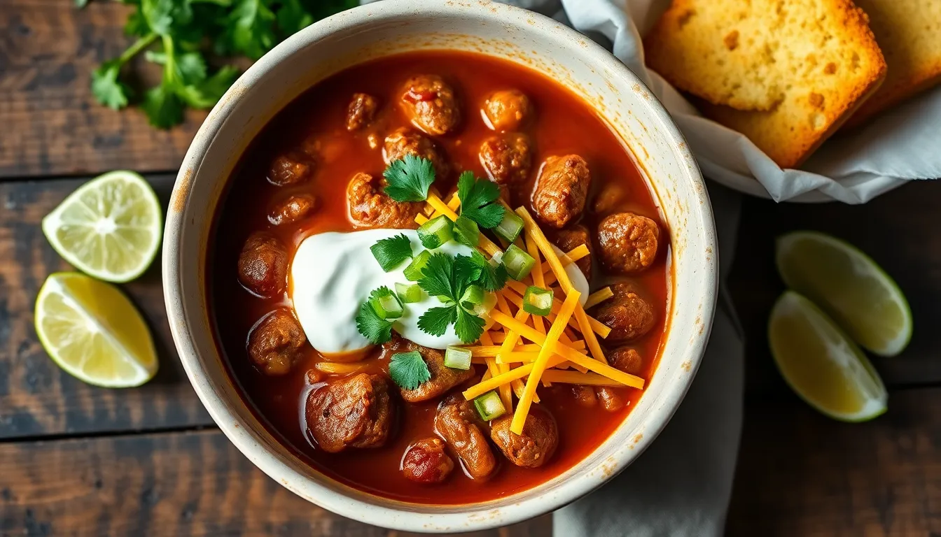 Hearty Sausage and Beef Chili Recipe - Perfect for Cold Weather Comfort Food 14 Hearty Sausage and Beef Chili Recipe - Perfect for Cold Weather Comfort Food 13