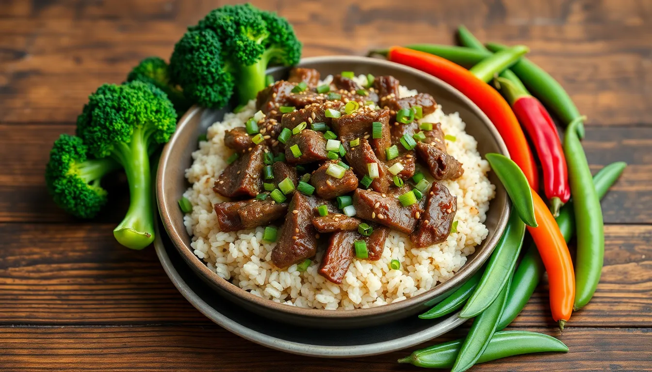 Healthy Mongolian Beef Recipe: 40% Fewer Calories in Just 20 Minutes 14 Healthy Mongolian Beef Recipe: 40% Fewer Calories in Just 20 Minutes 13