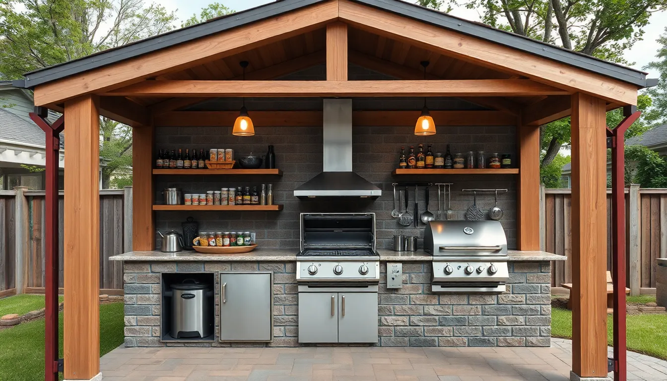15 DIY BBQ Shelter Ideas That'll Transform Your Backyard Grilling Game 16 15 DIY BBQ Shelter Ideas That'll Transform Your Backyard Grilling Game 15