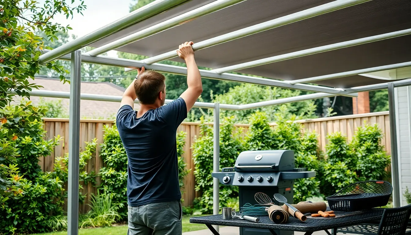 15 DIY BBQ Shelter Ideas That'll Transform Your Backyard Grilling Game 2 15 DIY BBQ Shelter Ideas That'll Transform Your Backyard Grilling Game 1
