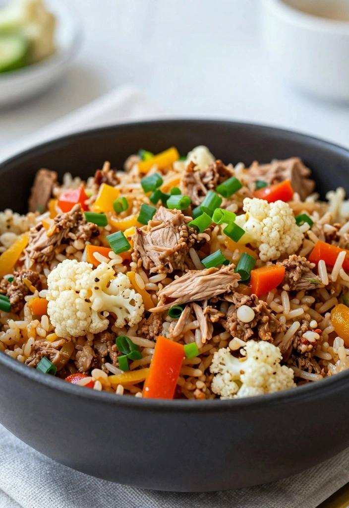 10 Healthy Ground Turkey Recipes for Lighter Satisfying Dinners 96 10 Healthy Ground Turkey Recipes for Lighter Satisfying Dinners - 10. Ground Turkey Cauliflower Fried Rice