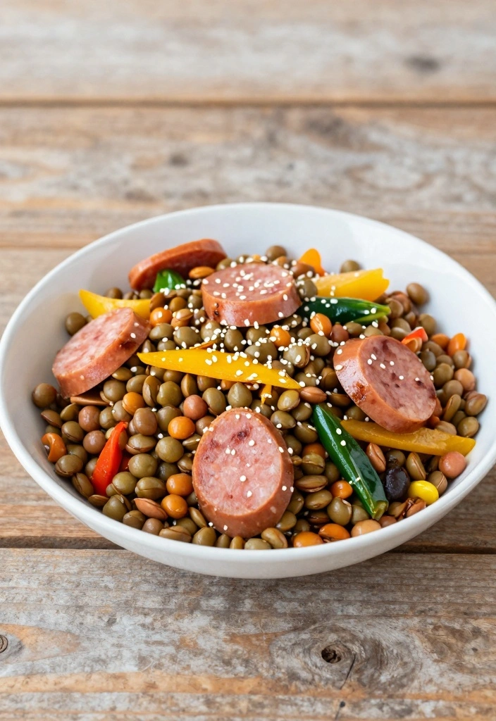10 Healthy Sausage Recipes With Lighter Flavorful Twists 45 10 Healthy Sausage Recipes With Lighter Flavorful Twists - 5. Spicy Lentil and Sausage Stir-Fry