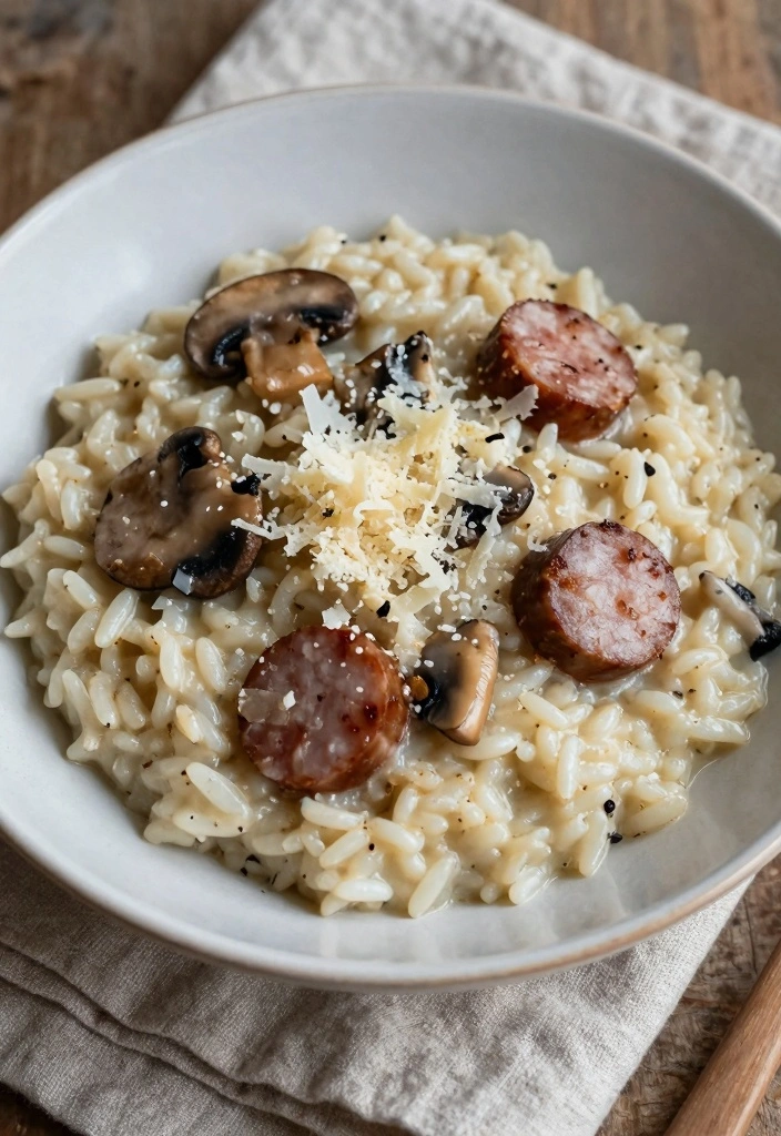 10 Polish Sausage Recipes for Bold Cozy Dinners 67 10 Polish Sausage Recipes for Bold Cozy Dinners - 7. Polish Sausage and Mushroom Risotto