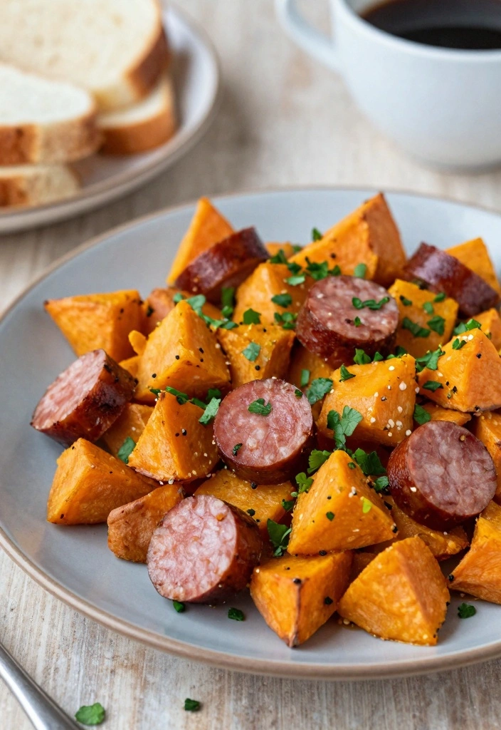 10 Polish Sausage Recipes for Bold Cozy Dinners 78 10 Polish Sausage Recipes for Bold Cozy Dinners - 8. Polish Sausage and Sweet Potato Hash