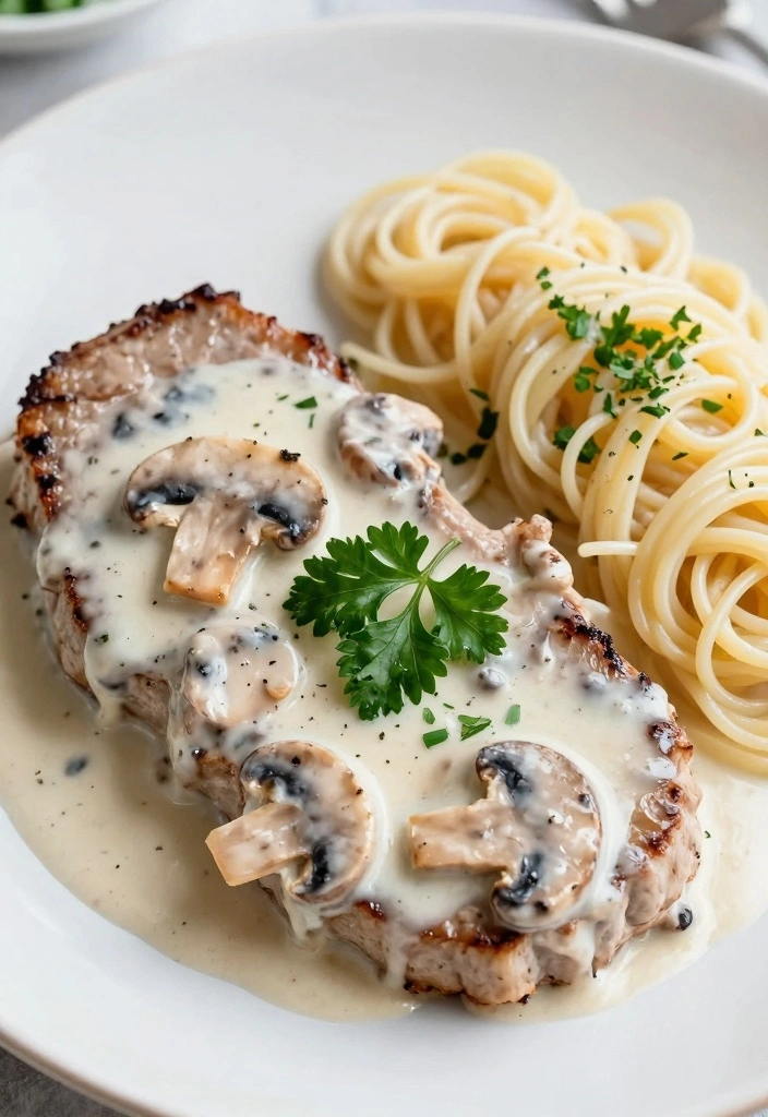 10 Pork Steak Recipes for Rich Juicy Weeknight Meals 78 10 Pork Steak Recipes for Rich Juicy Weeknight Meals - 8. Creamy Mushroom Pork Steaks