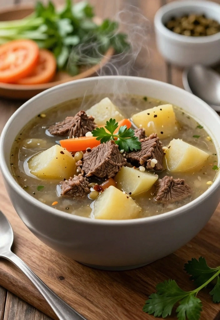 10 Potato and Ground Beef Recipes for Cozy Budget Friendly Dinners 56 10 Potato and Ground Beef Recipes for Cozy Budget Friendly Dinners - 6. Beef and Potato Soup