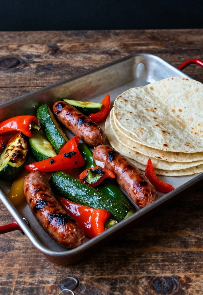 10 Sausage and Zucchini Recipes for Fresh Quick Meals 23 10 Sausage and Zucchini Recipes for Fresh Quick Meals - 3. Sheet Pan Sausage and Zucchini Fajitas