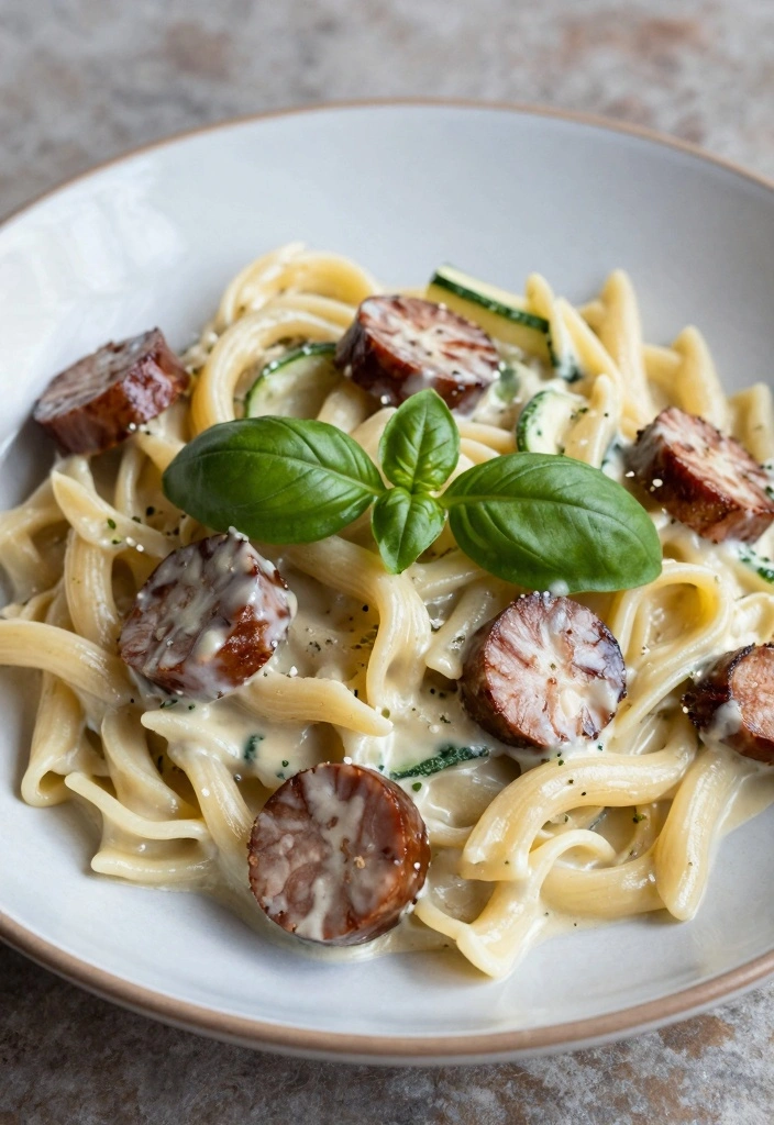 10 Sausage and Zucchini Recipes for Fresh Quick Meals 34 10 Sausage and Zucchini Recipes for Fresh Quick Meals - 4. Creamy Sausage and Zucchini Pasta