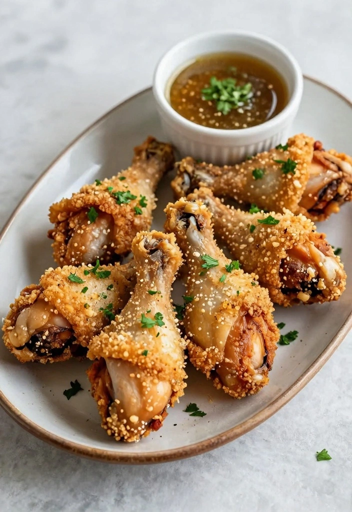 12 Air Fryer Chicken Recipes for Crisp Light Weeknight Dinners 4 12 Air Fryer Chicken Recipes for Crisp Light Weeknight Dinners 4. Garlic Parmesan Air Fryer Chicken Drumsticks