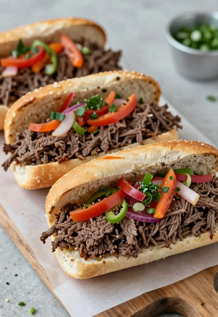 12 Beef Crockpot Recipes for Tender Hands Off Weeknight Meals 56 12 Beef Crockpot Recipes for Tender Hands Off Weeknight Meals - 6. Italian Beef Sandwiches
