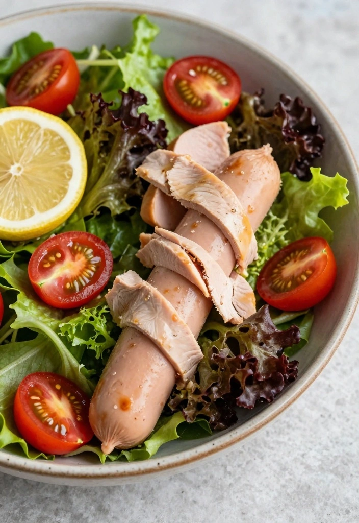 12 Chicken Sausage Recipes for Light Flavorful Dinners 109 12 Chicken Sausage Recipes for Light Flavorful Dinners - 11. Chicken Sausage Salad with Lemon Dressing