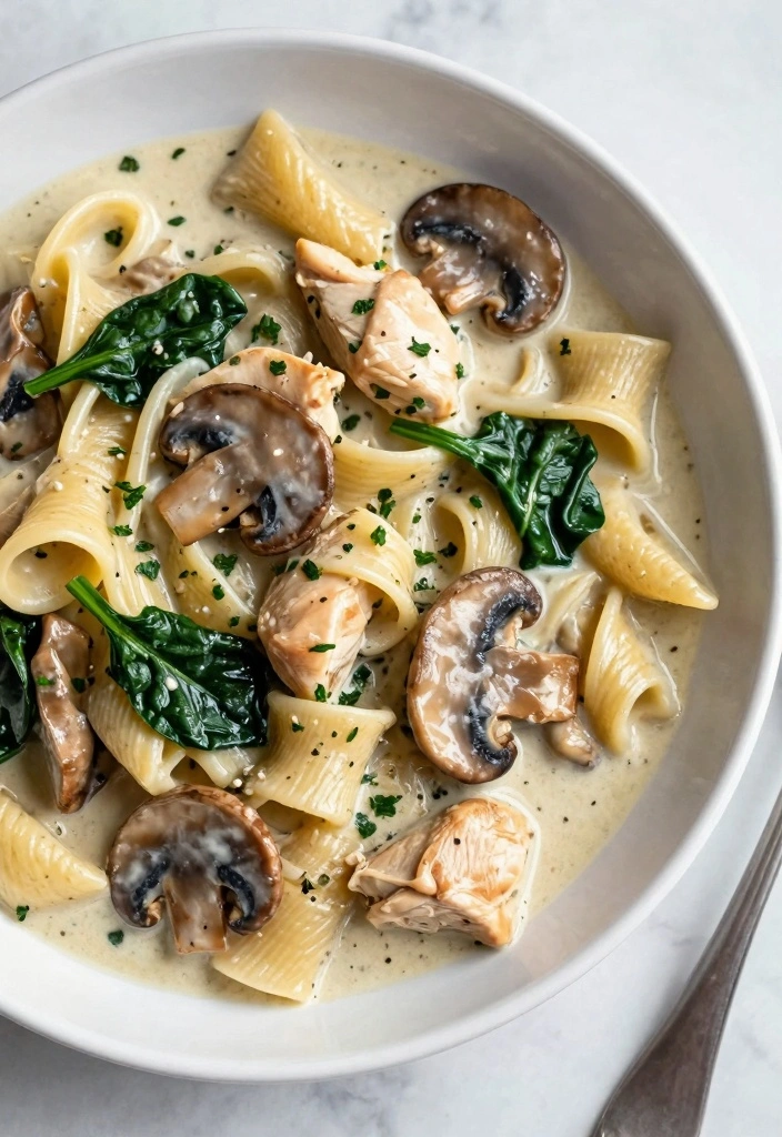 12 Chicken Sausage Recipes for Light Flavorful Dinners 45 12 Chicken Sausage Recipes for Light Flavorful Dinners - 5. Creamy Chicken Sausage and Mushroom Pasta