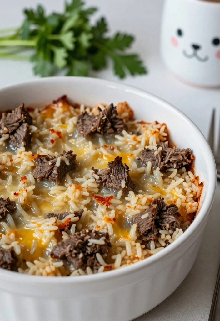 12 Crock Pot Ground Beef Recipes for Easy Rich Slow Cooked Meals 11. Cheesy Beef and Rice Casserole