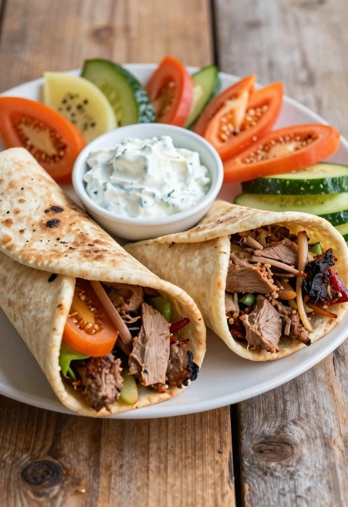 12 Crock Pot Pork Shoulder Recipes for Tender Slow Cooked Dinners 11. Mediterranean Pork Gyros