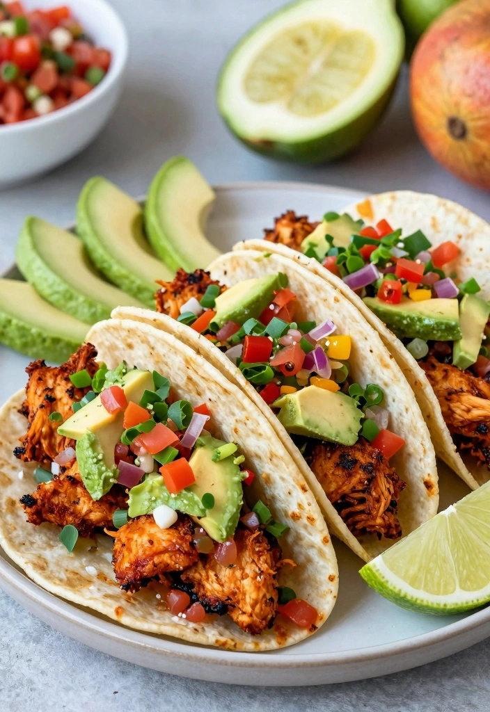 12 Easy Food Recipes With Chicken for Quick Flavorful Meals 34 12 Easy Food Recipes With Chicken for Quick Flavorful Meals - 4. Spicy Chicken Tacos